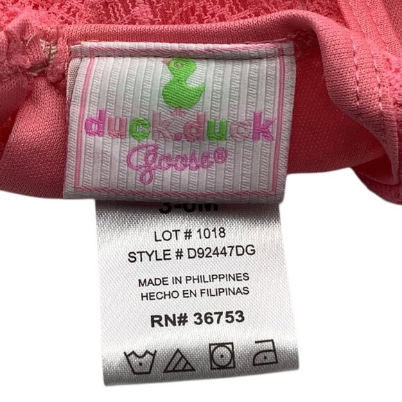 Duck Duck Goose Baby Girl Dress Pink 3-6M Sleeveless Crew Neck Button Closure - Picture 4 of 16